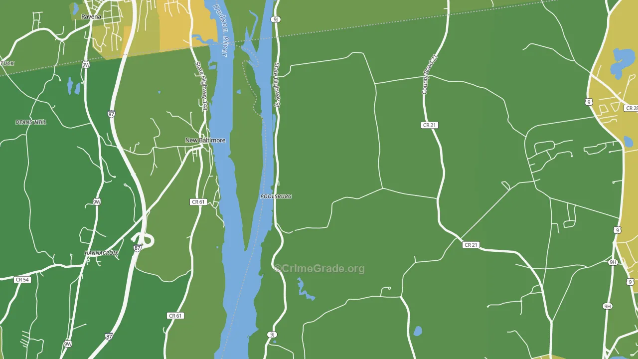New Baltimore, NY Map of Assault Rates