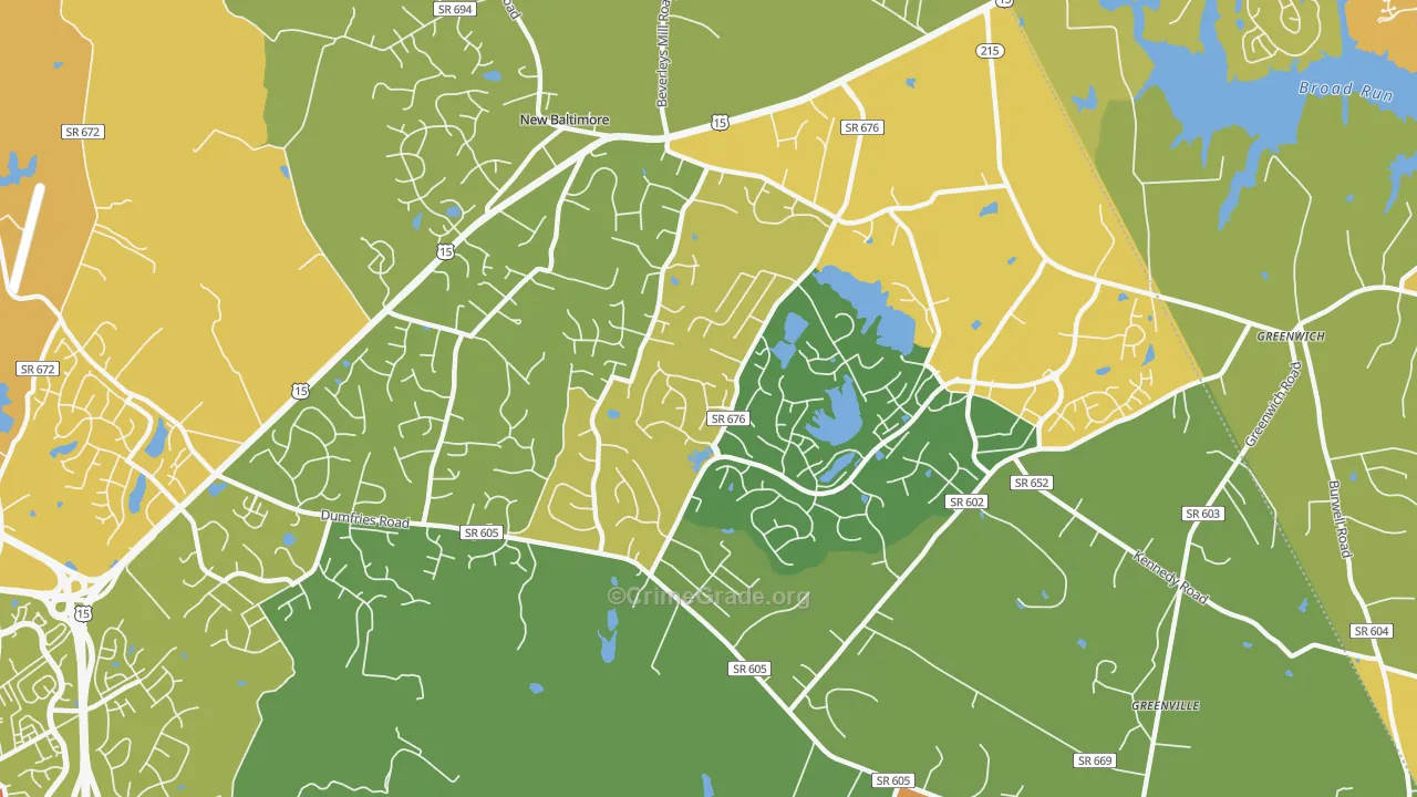 New Baltimore, VA Map of Assault Rates