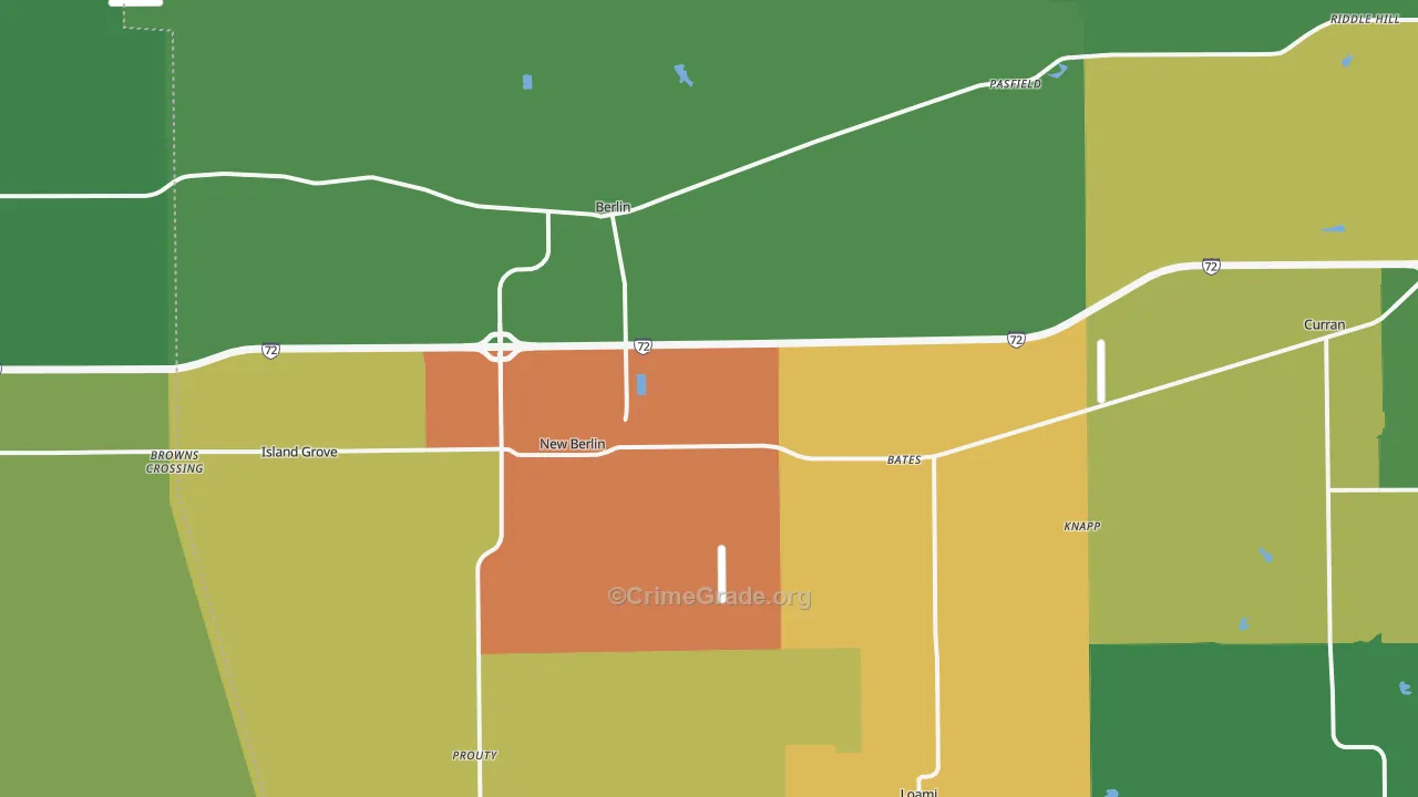 New Berlin, IL Map of Assault Rates