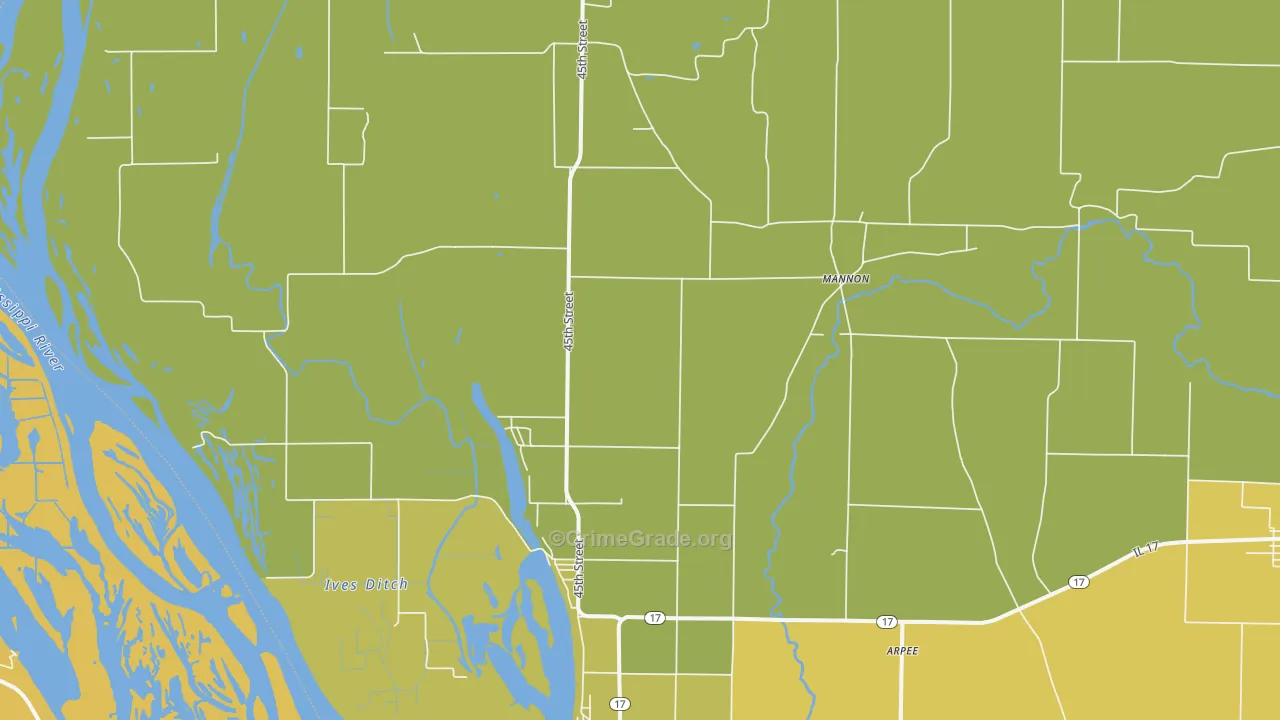 New Boston, IL Map of Assault Rates