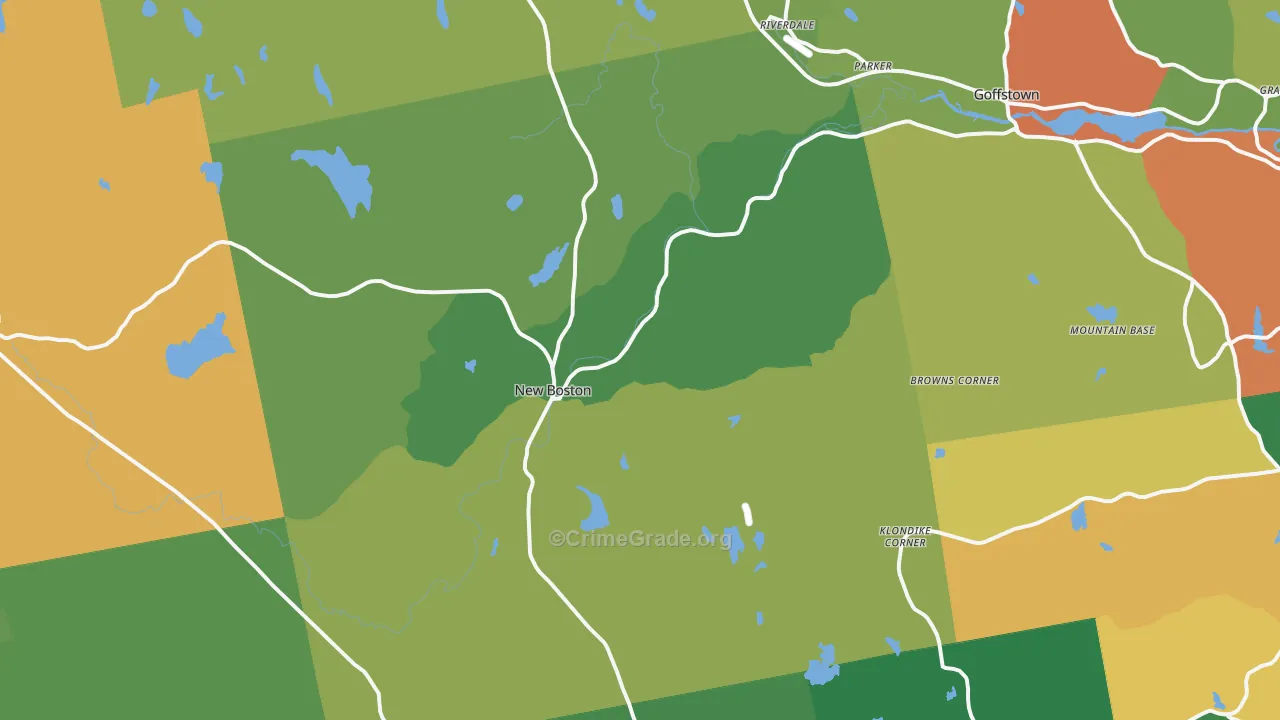 New Boston, NH Map of Assault Rates