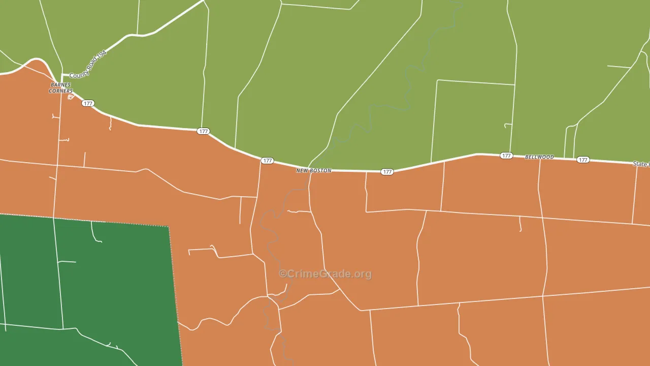 New Boston, NY Map of Assault Rates