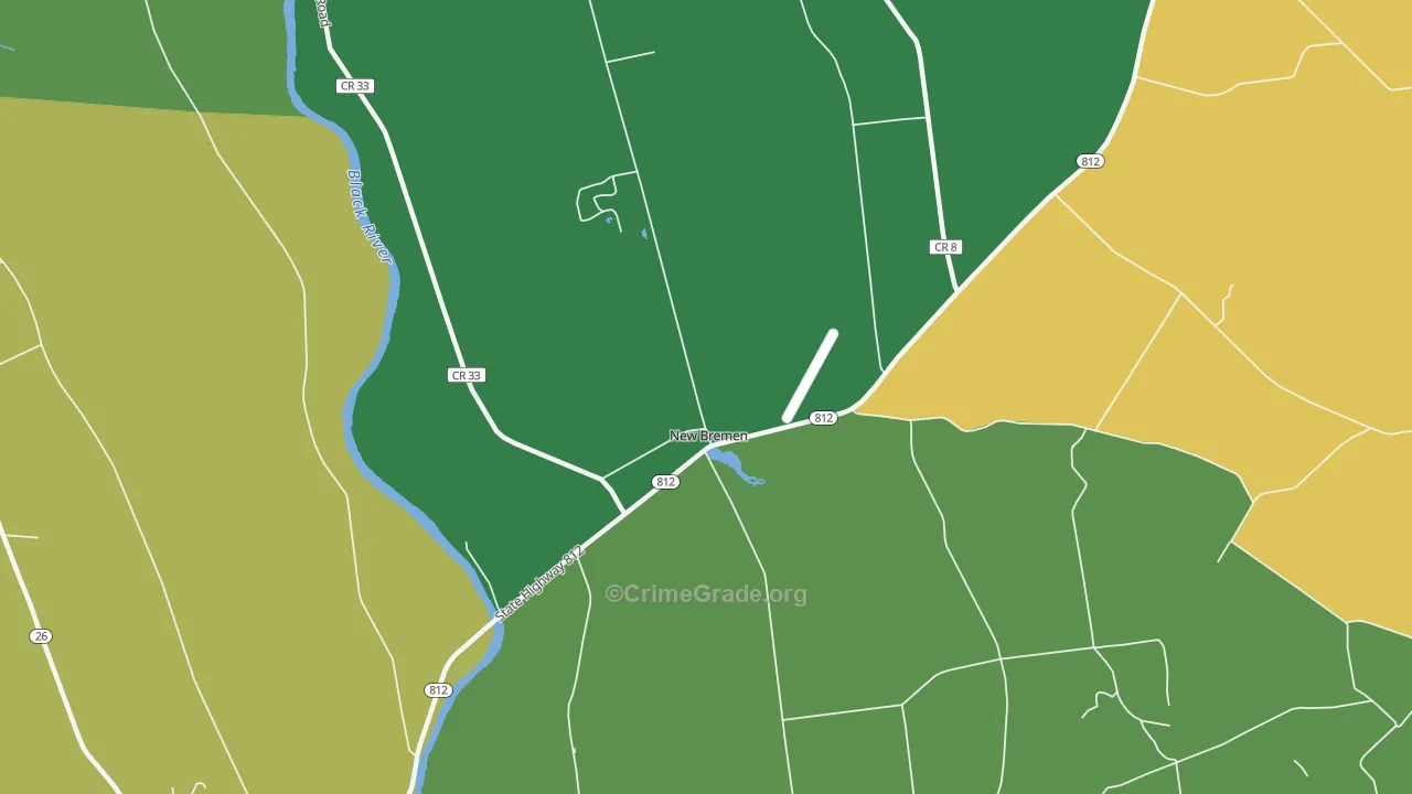 New Bremen, NY Map of Assault Rates