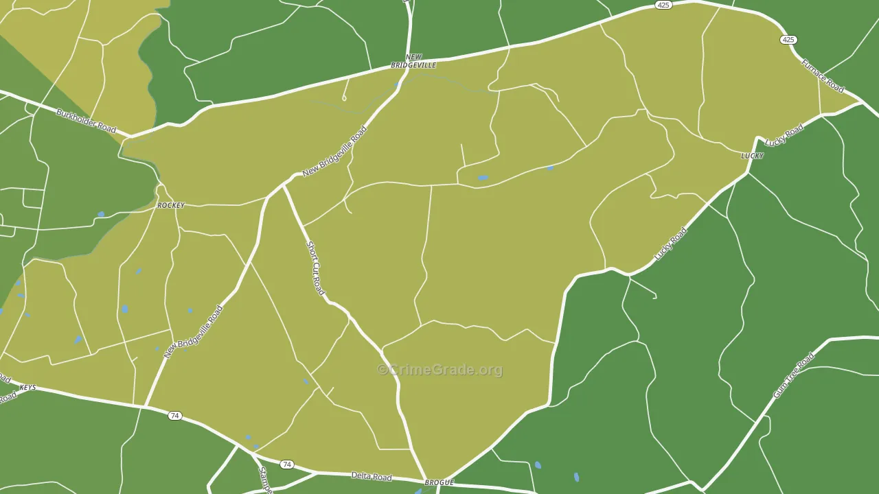 New Bridgeville, PA Map of Assault Rates