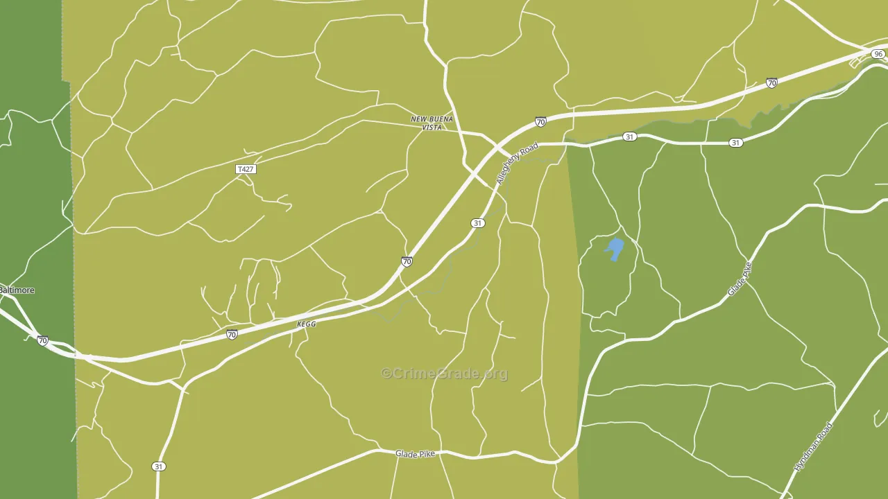 New Buena Vista, PA Map of Assault Rates