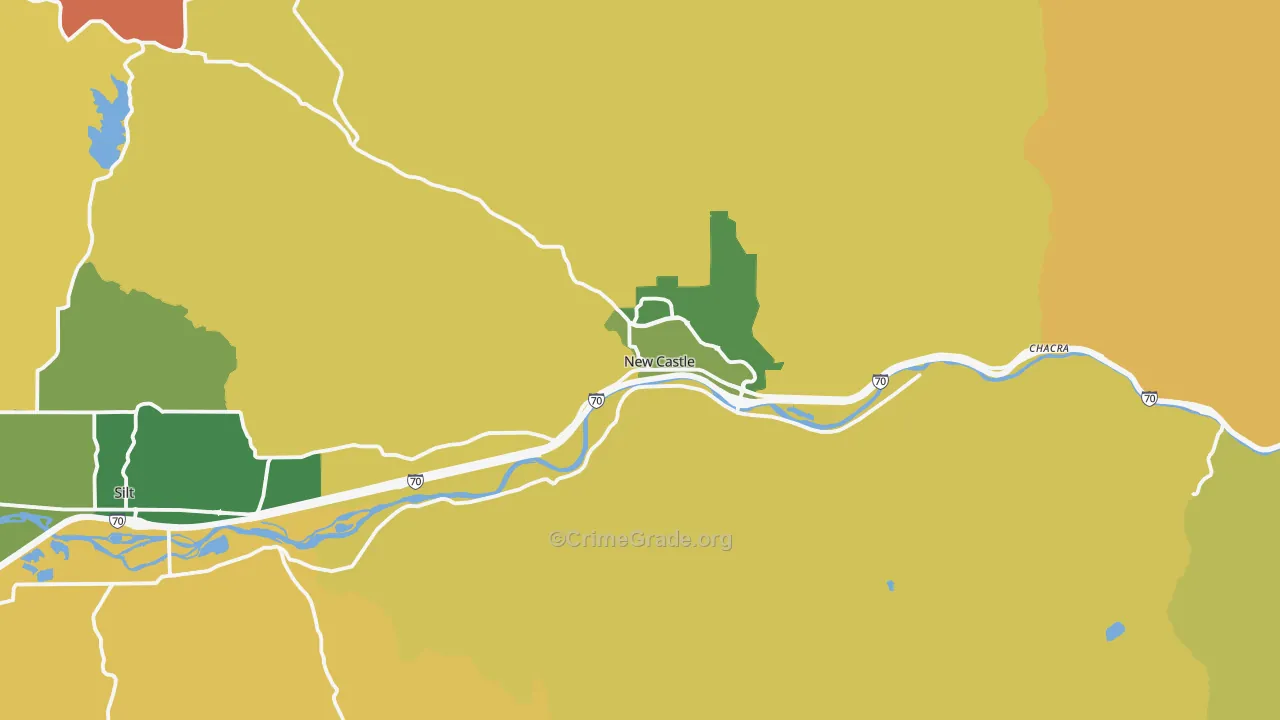 New Castle, CO Map of Assault Rates
