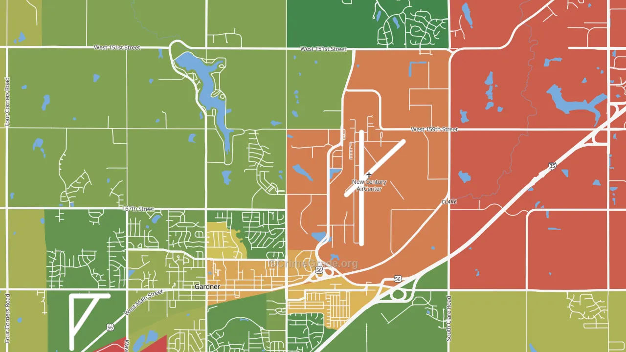 New Century, KS Map of Assault Rates