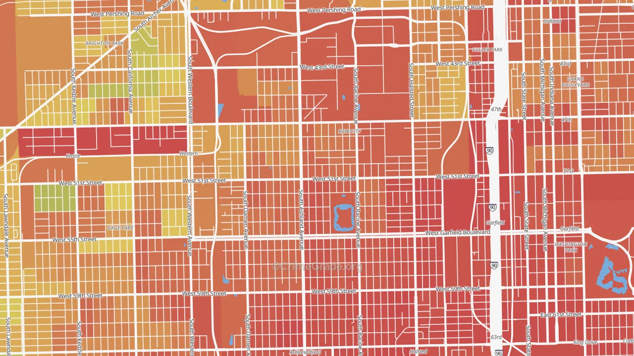 New City, Chicago, IL Map of Assault Rates