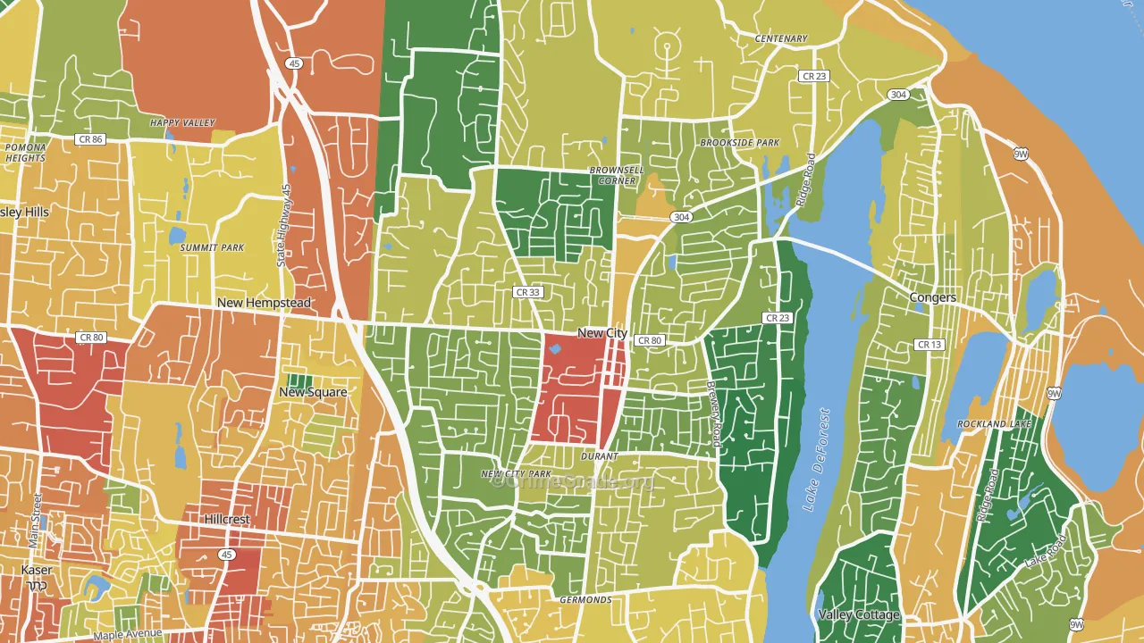 New City, NY Map of Assault Rates
