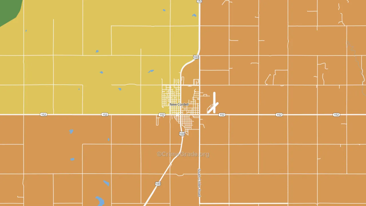 New Cordell, OK Map of Assault Rates