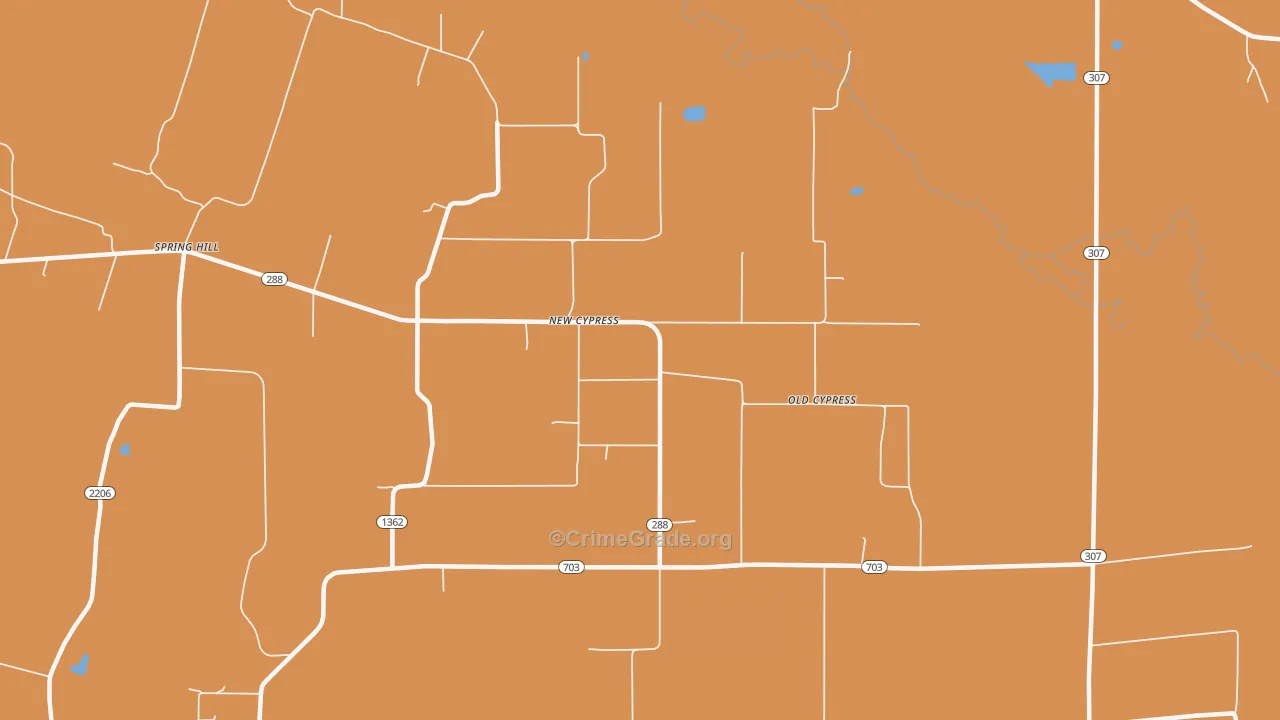New Cypress, KY Map of Assault Rates