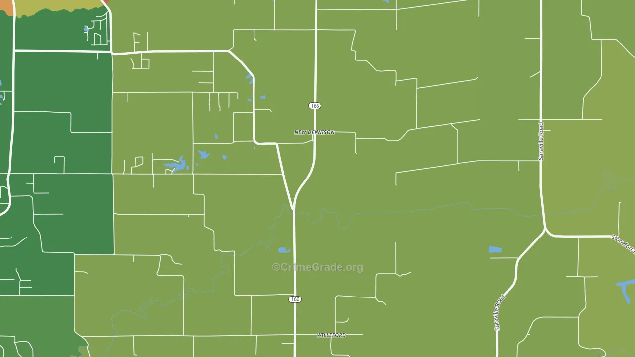 New Dennison, IL Map of Assault Rates