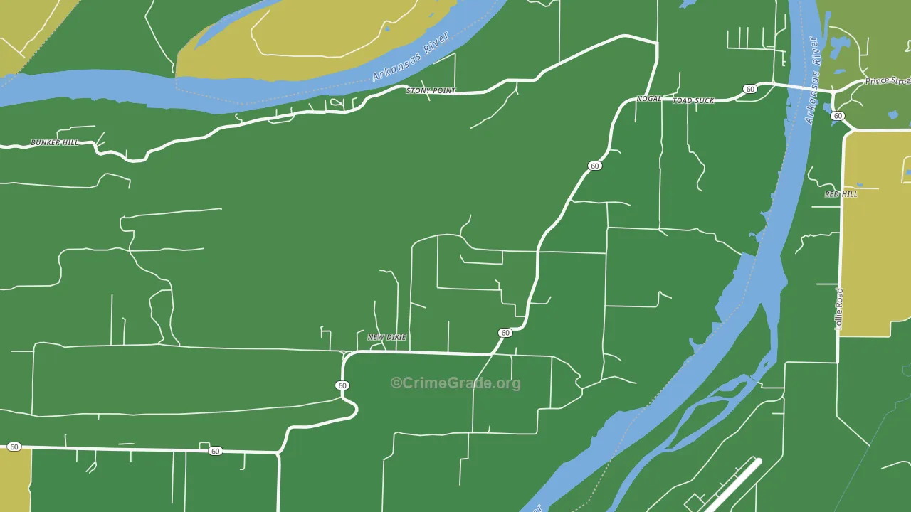 New Dixie, AR Map of Assault Rates