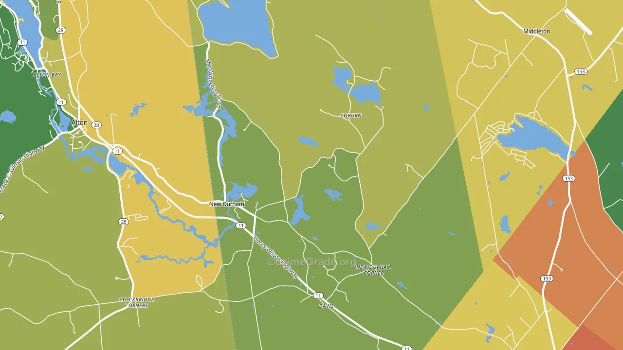New Durham, NH Map of Assault Rates