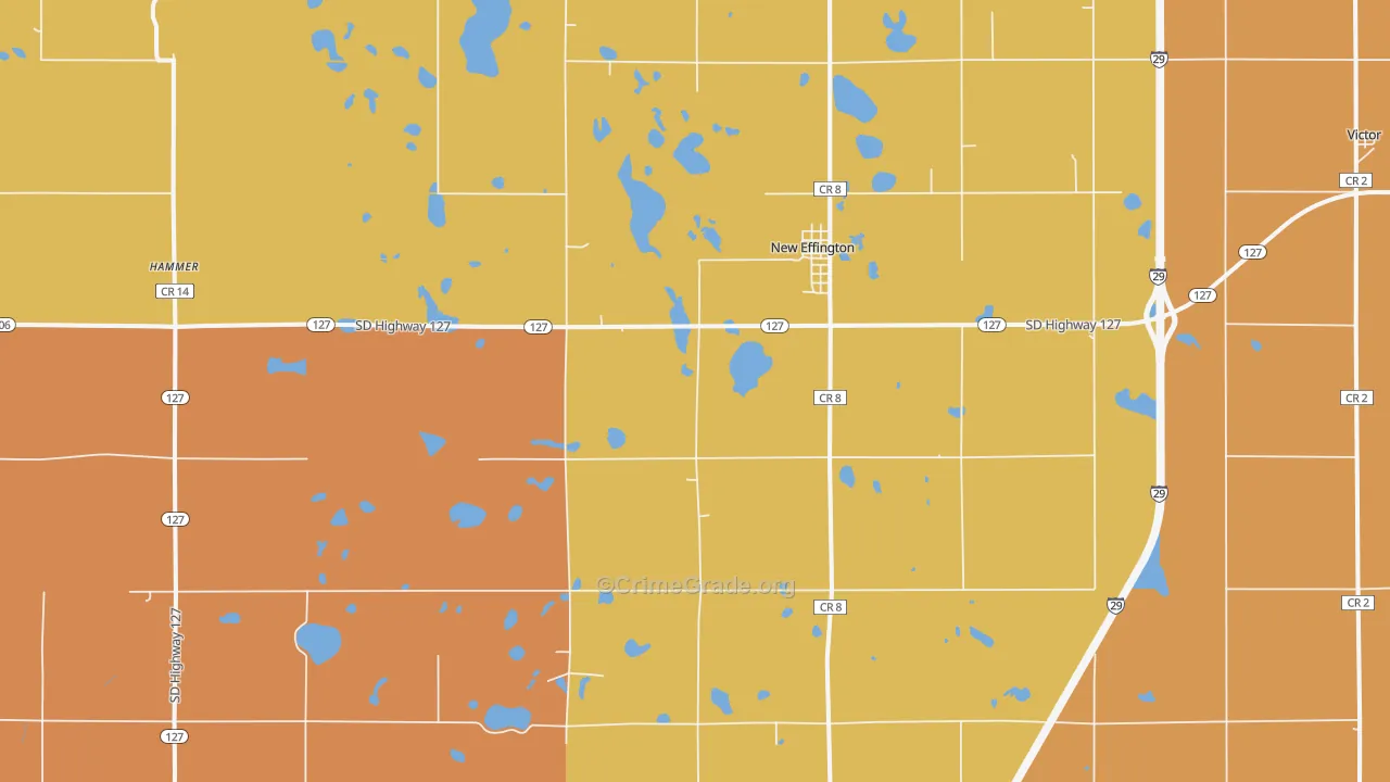 New Effington, SD Map of Assault Rates