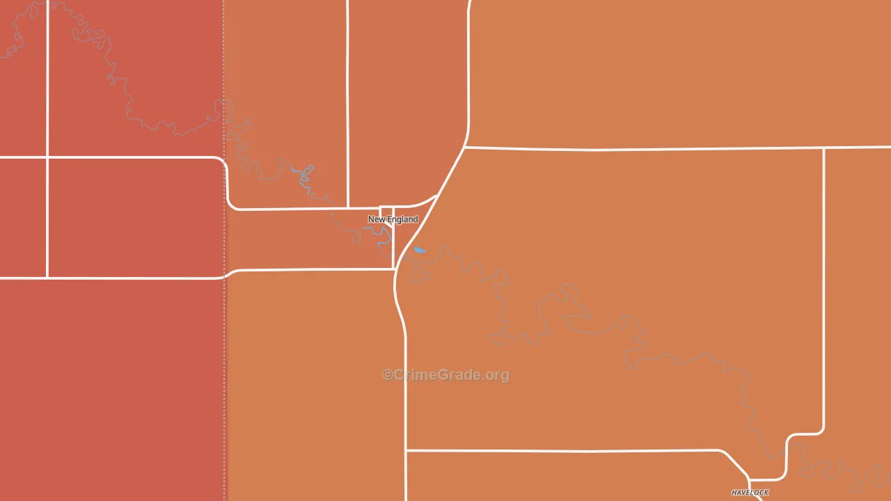 New England, ND Map of Assault Rates
