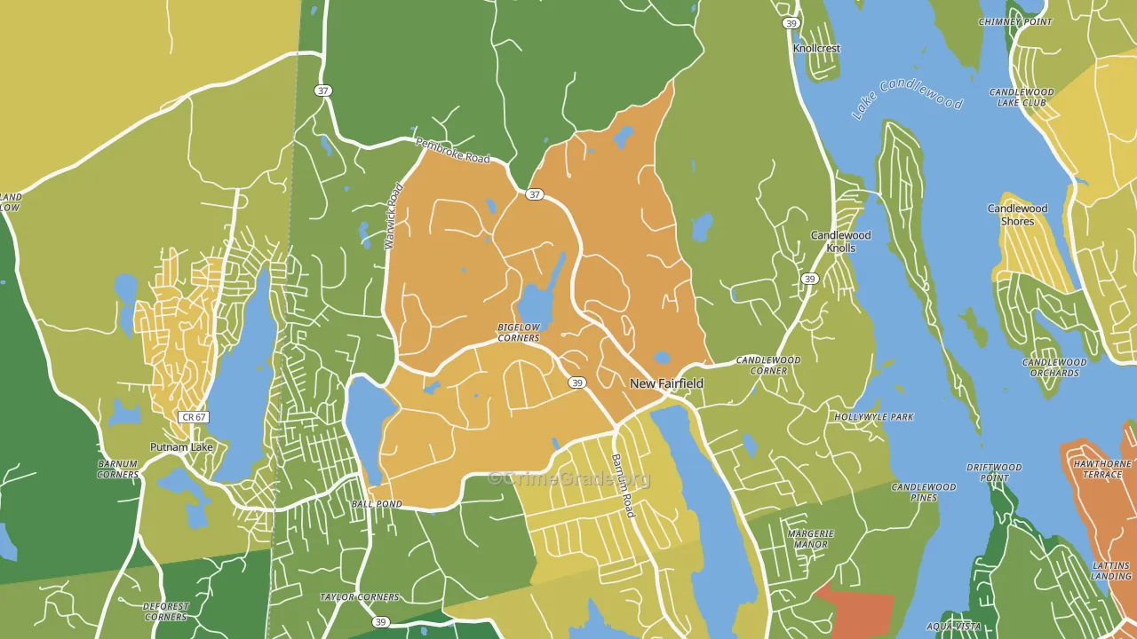 New Fairfield, CT Map of Assault Rates