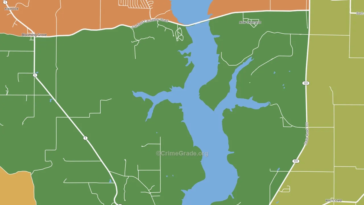 New Fairfield, IN Map of Assault Rates
