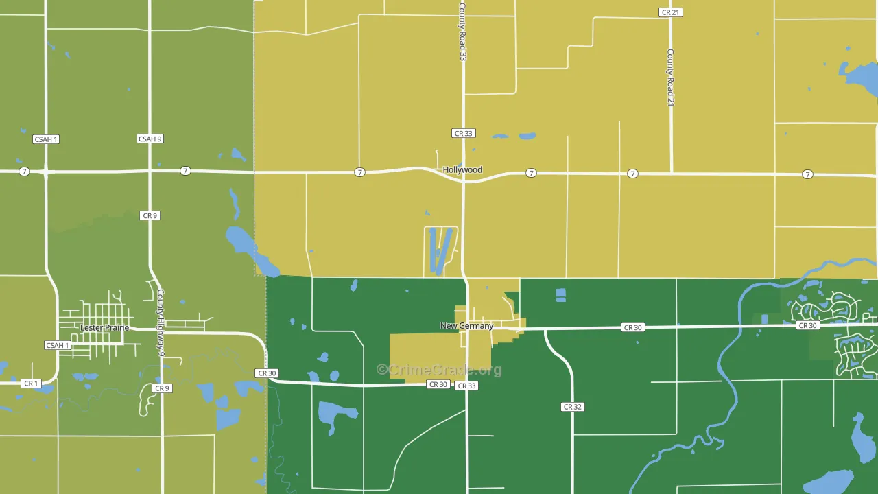 New Germany, MN Map of Assault Rates