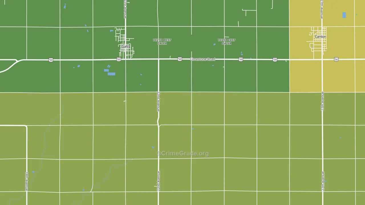 New Gottland, KS Map of Assault Rates