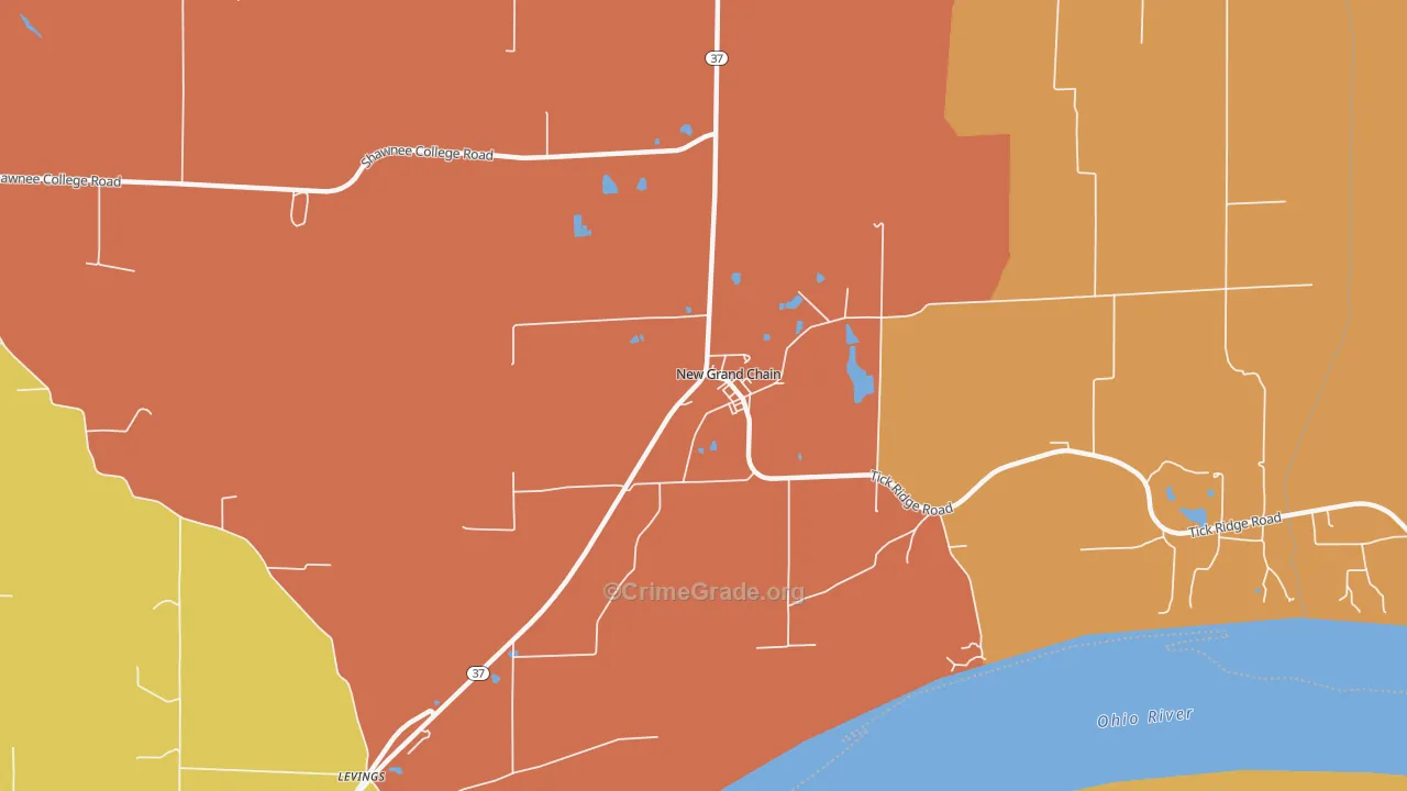 New Grand Chain, IL Map of Assault Rates