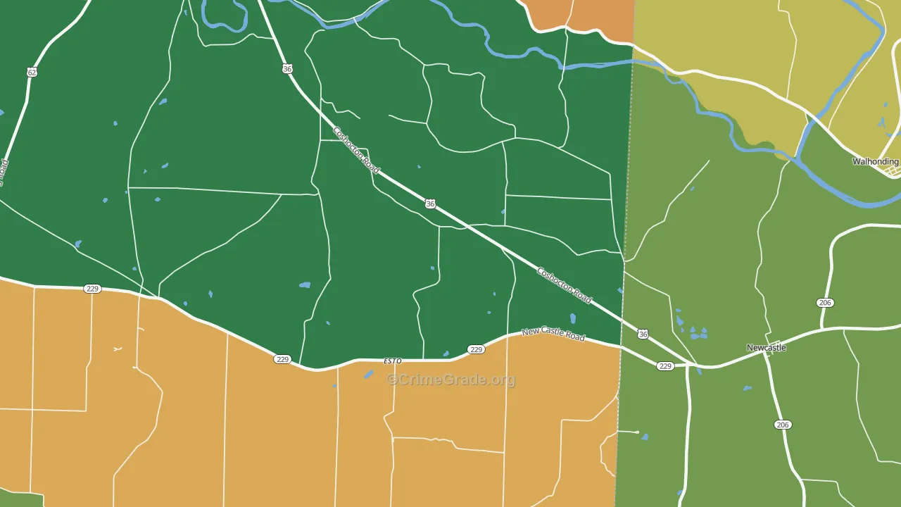 New Guilford, OH Map of Assault Rates