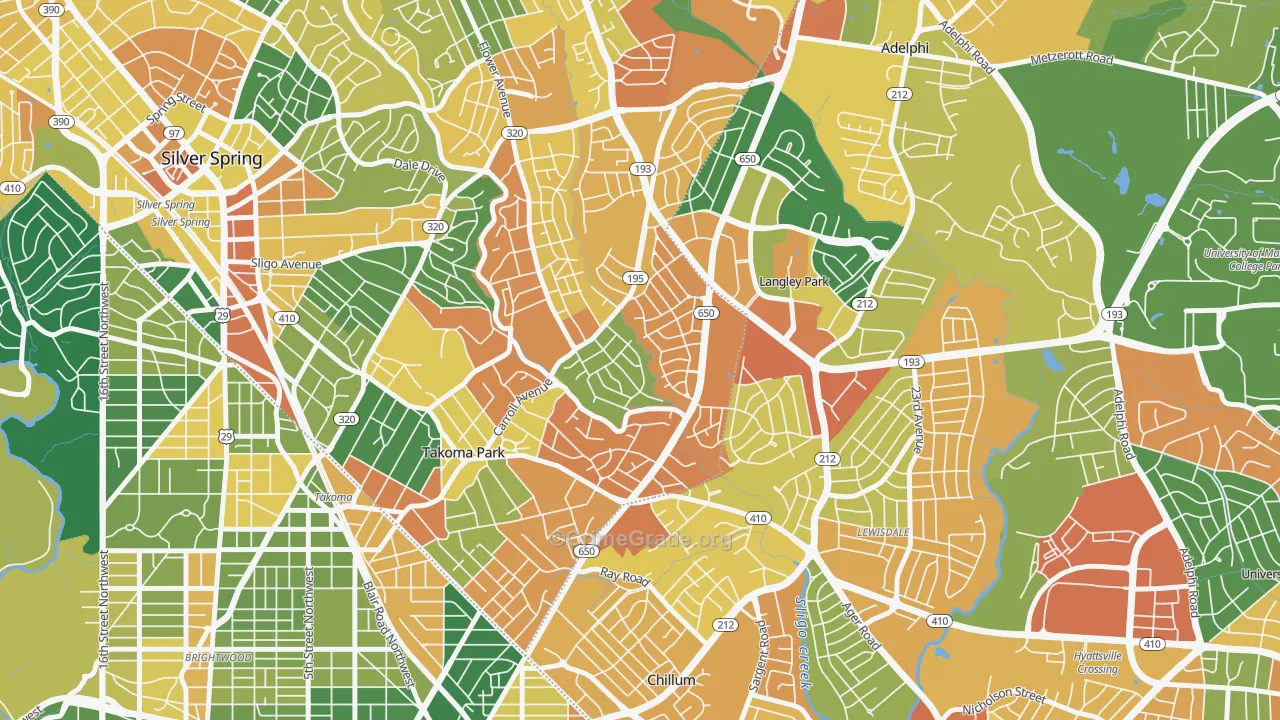 New Hampshire Gardens, Takoma Park, MD Map of Assault Rates