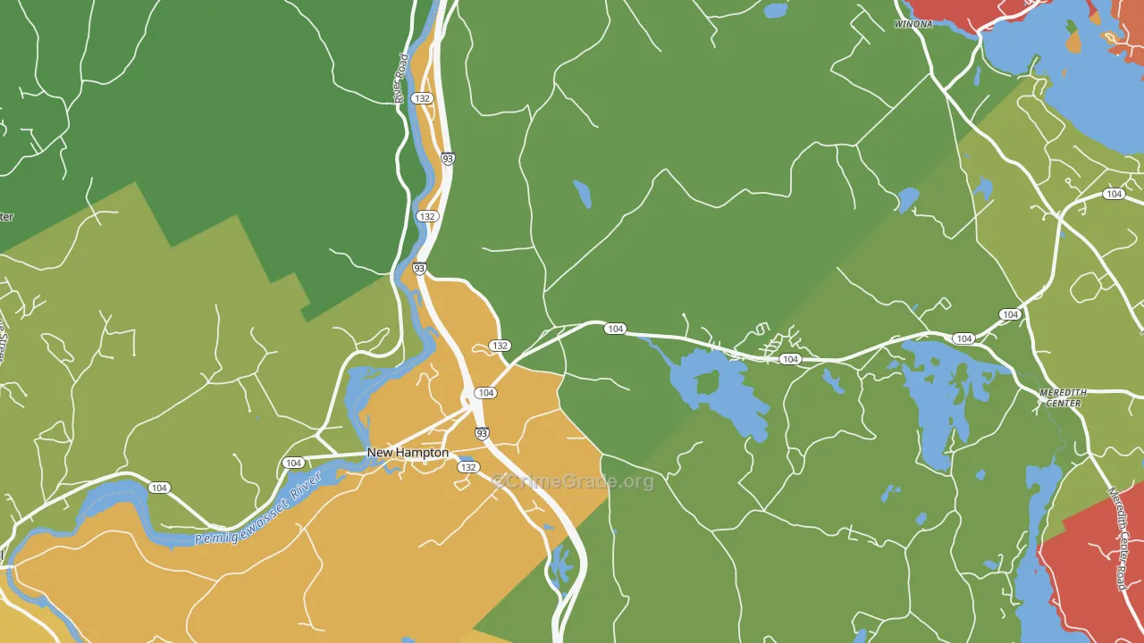 New Hampton, NH Map of Assault Rates