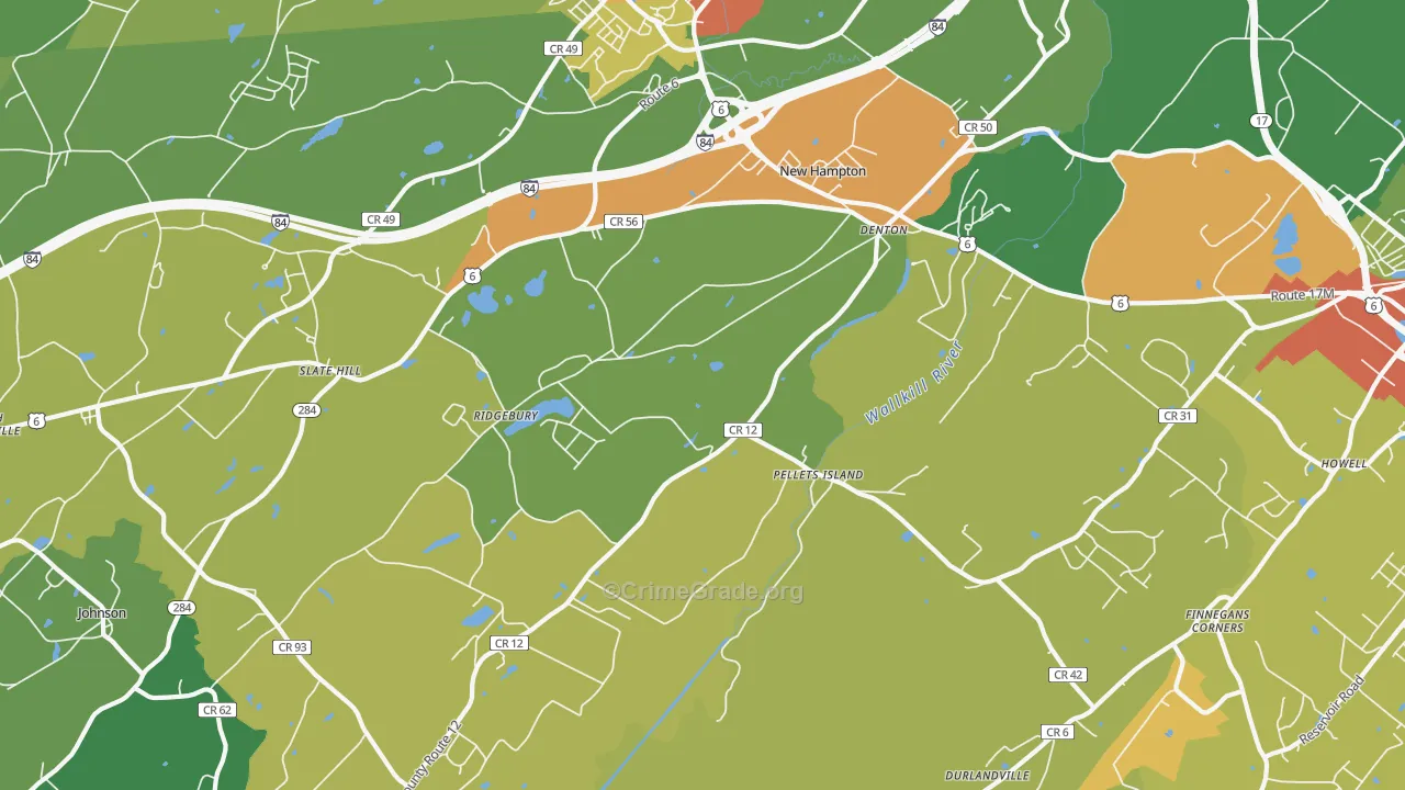 New Hampton, NY Map of Assault Rates