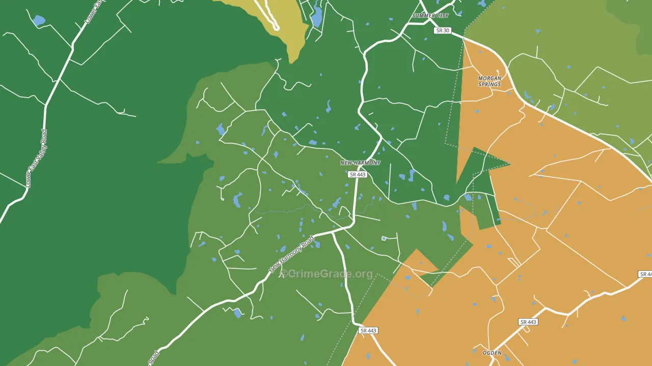 New Harmony, TN Map of Assault Rates