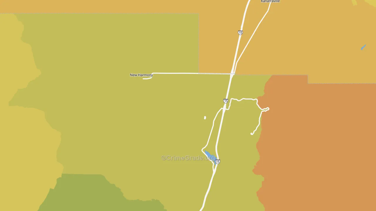 New Harmony, UT Map of Assault Rates