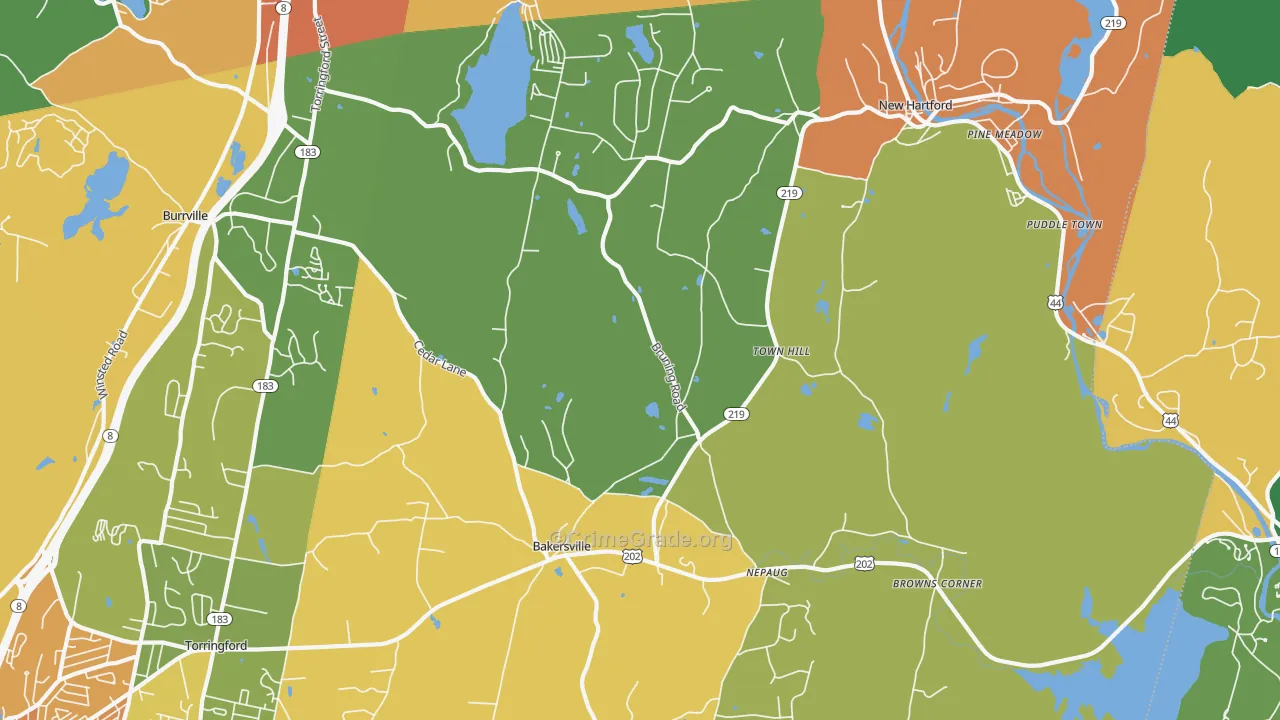 New Hartford, CT Map of Assault Rates
