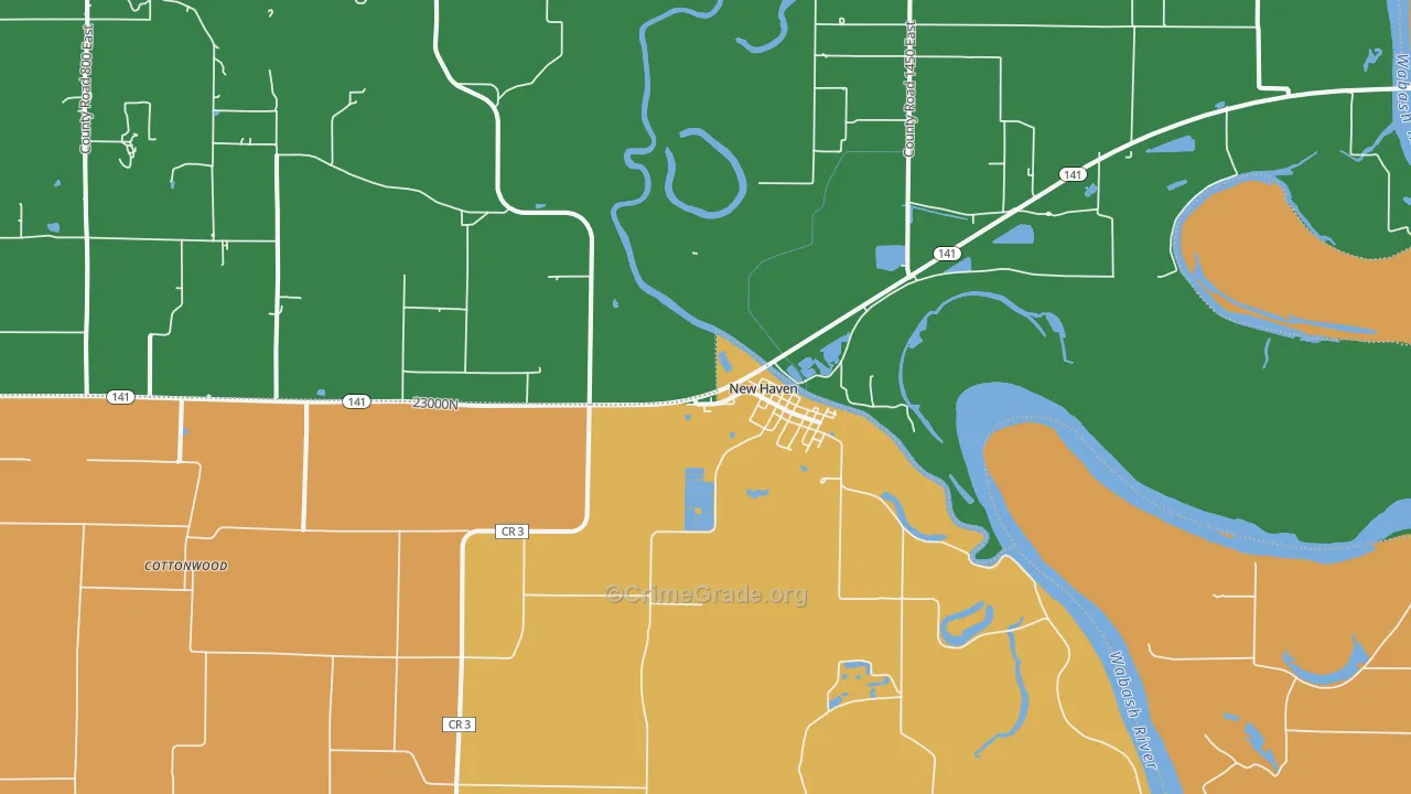 New Haven, IL Map of Assault Rates