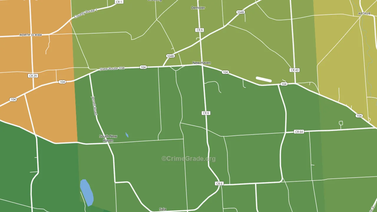 New Haven, NY Map of Assault Rates