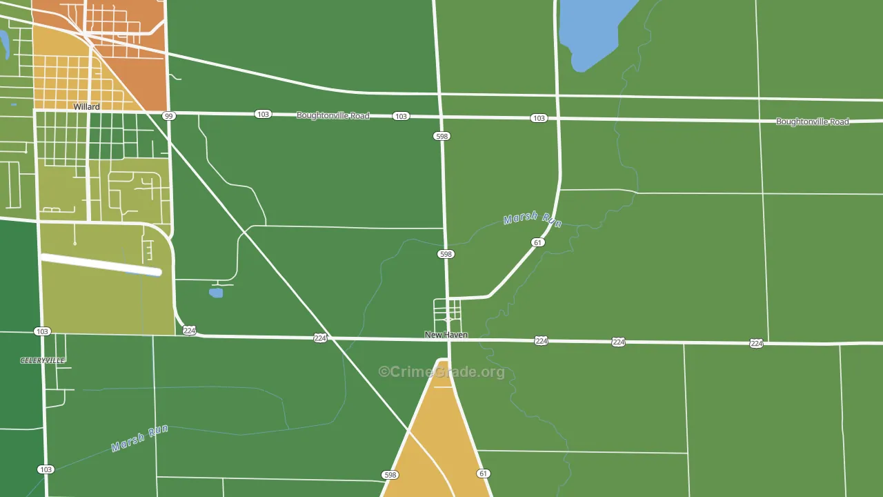 New Haven, OH Map of Assault Rates
