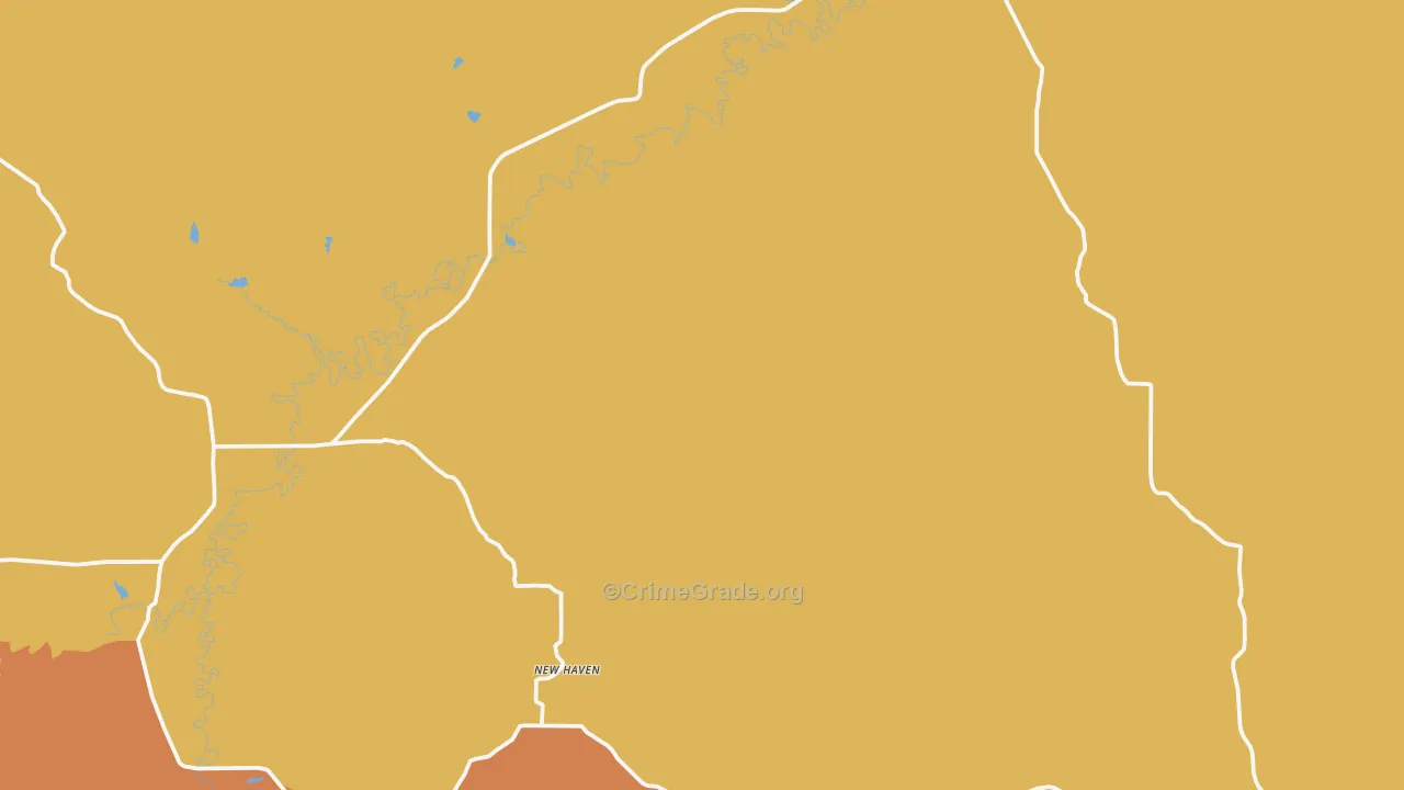 New Haven, WY Map of Assault Rates