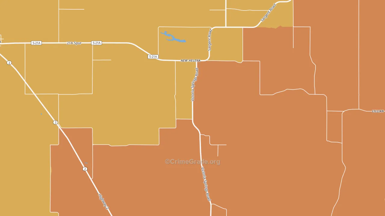 New Helena, NE Map of Assault Rates