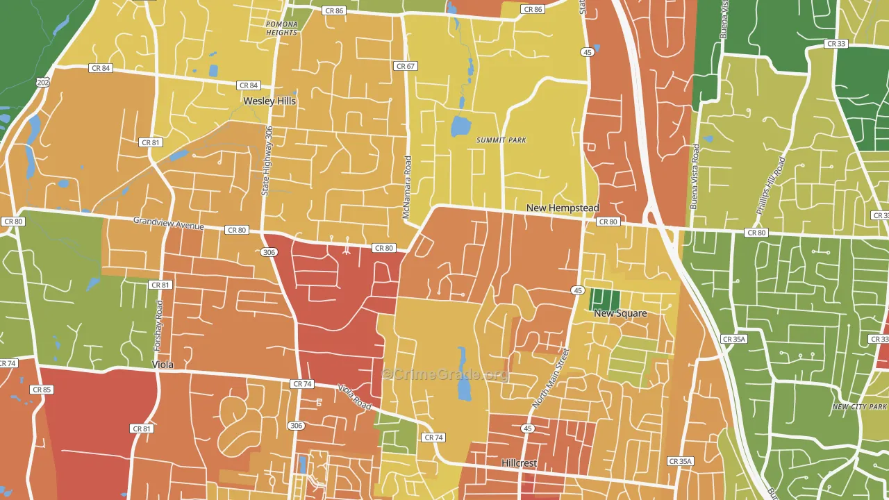 New Hempstead, NY Map of Assault Rates