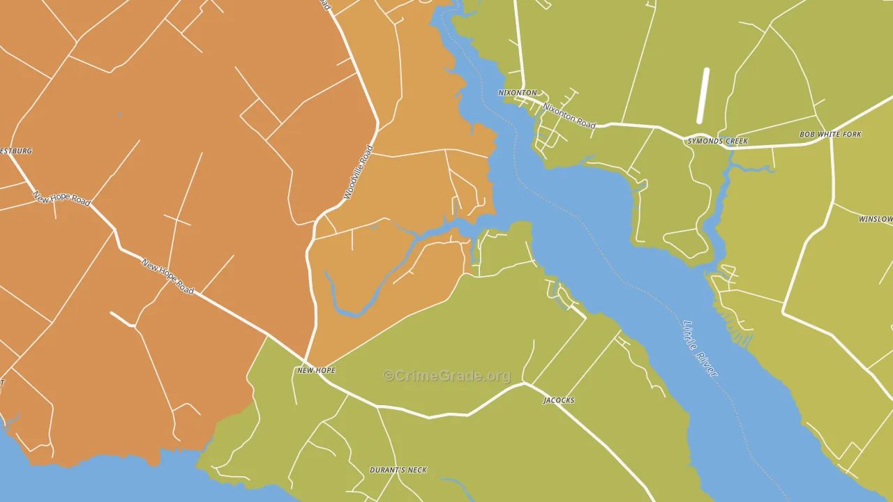 New Hope, NC Map of Assault Rates