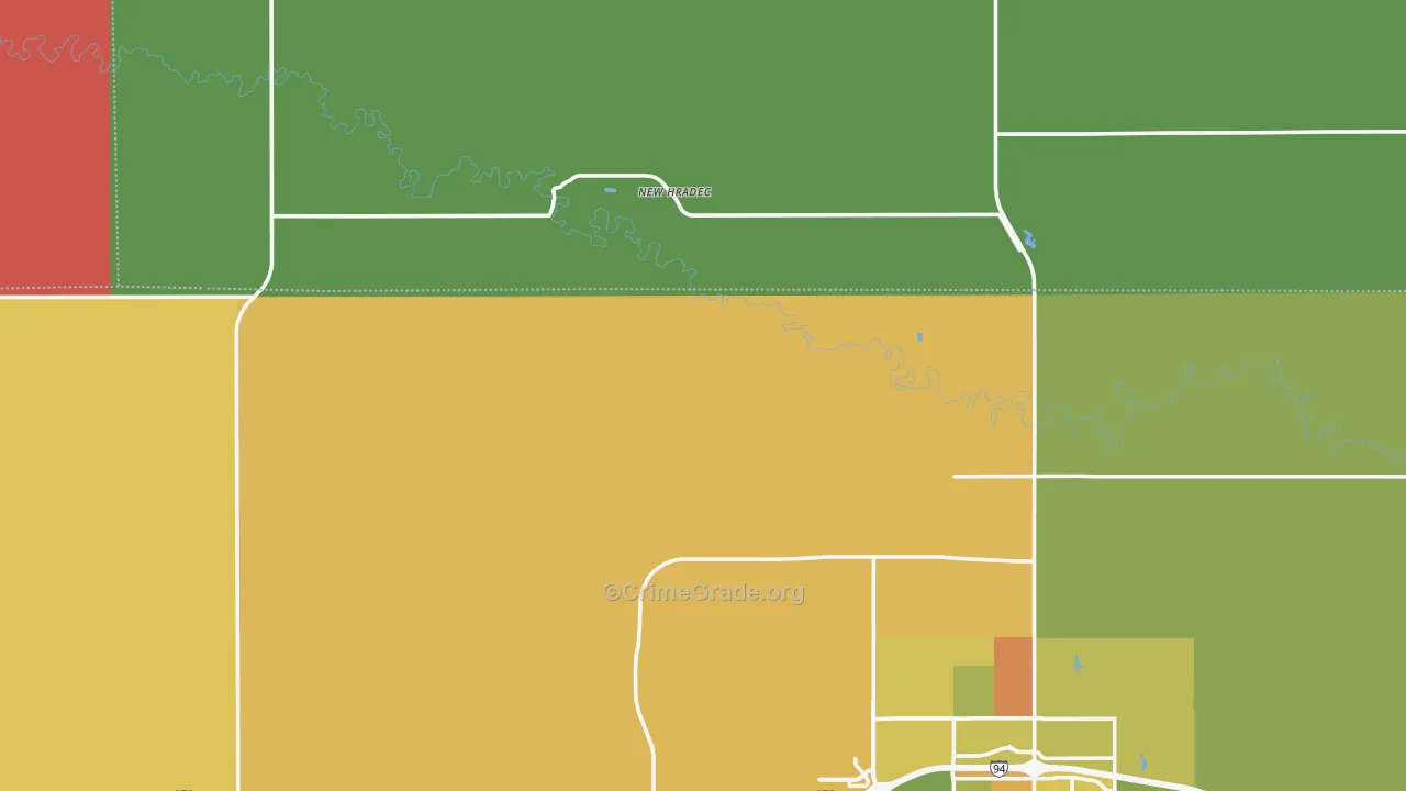 New Hradec, ND Map of Assault Rates