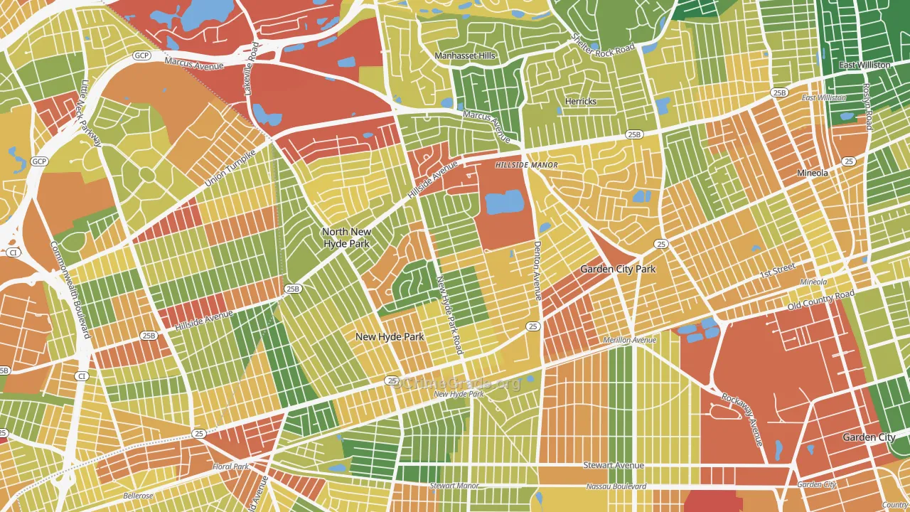 New Hyde Park, NY Map of Assault Rates