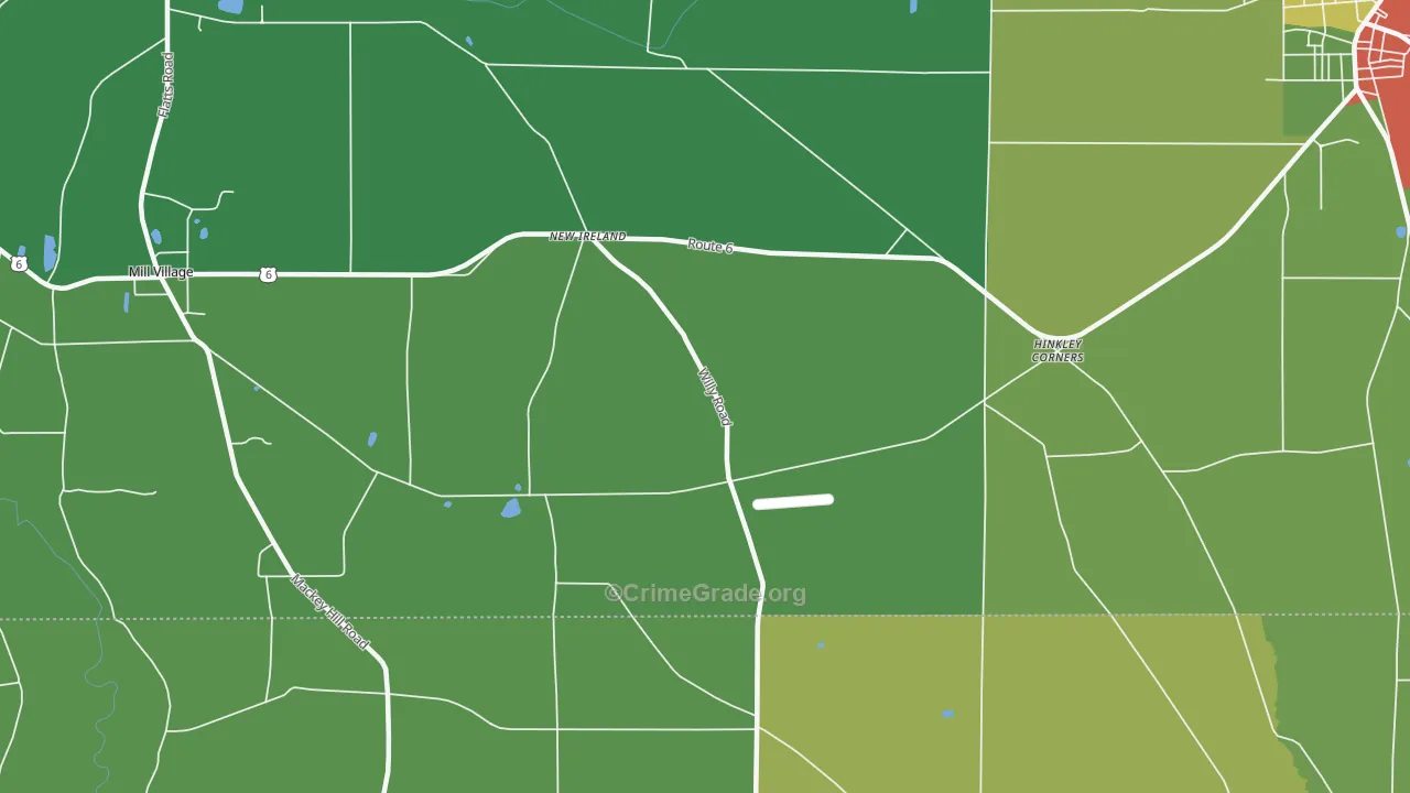 New Ireland, PA Map of Assault Rates