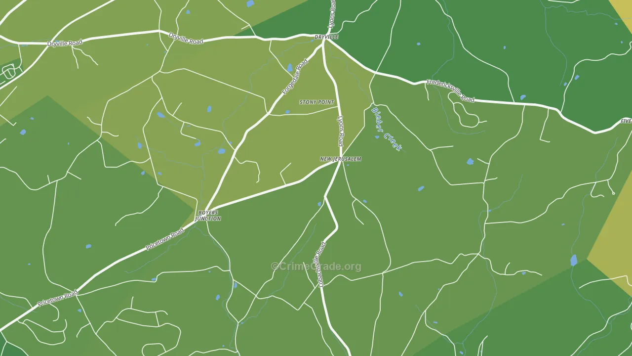 New Jerusalem, PA Map of Assault Rates