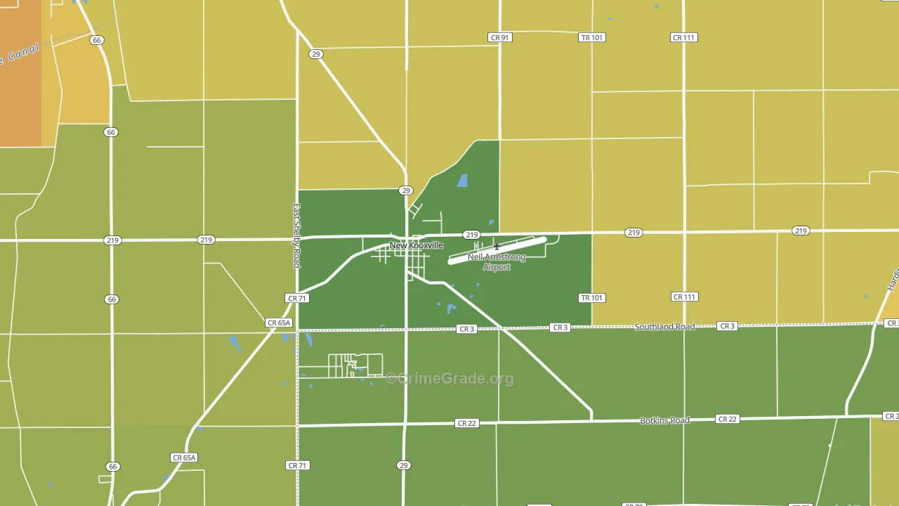 New Knoxville, OH Map of Assault Rates