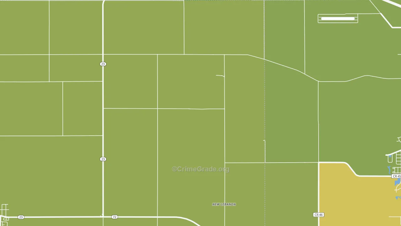 New Lebanon, IL Map of Assault Rates