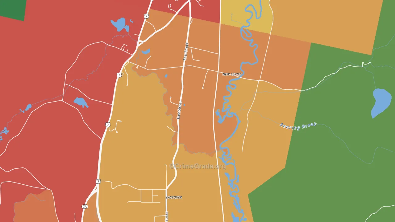 New Lenox, MA Map of Assault Rates