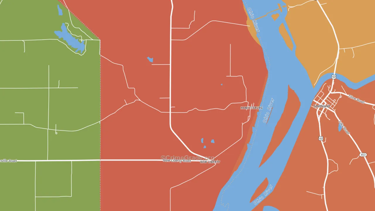 New Liberty, IL Map of Assault Rates