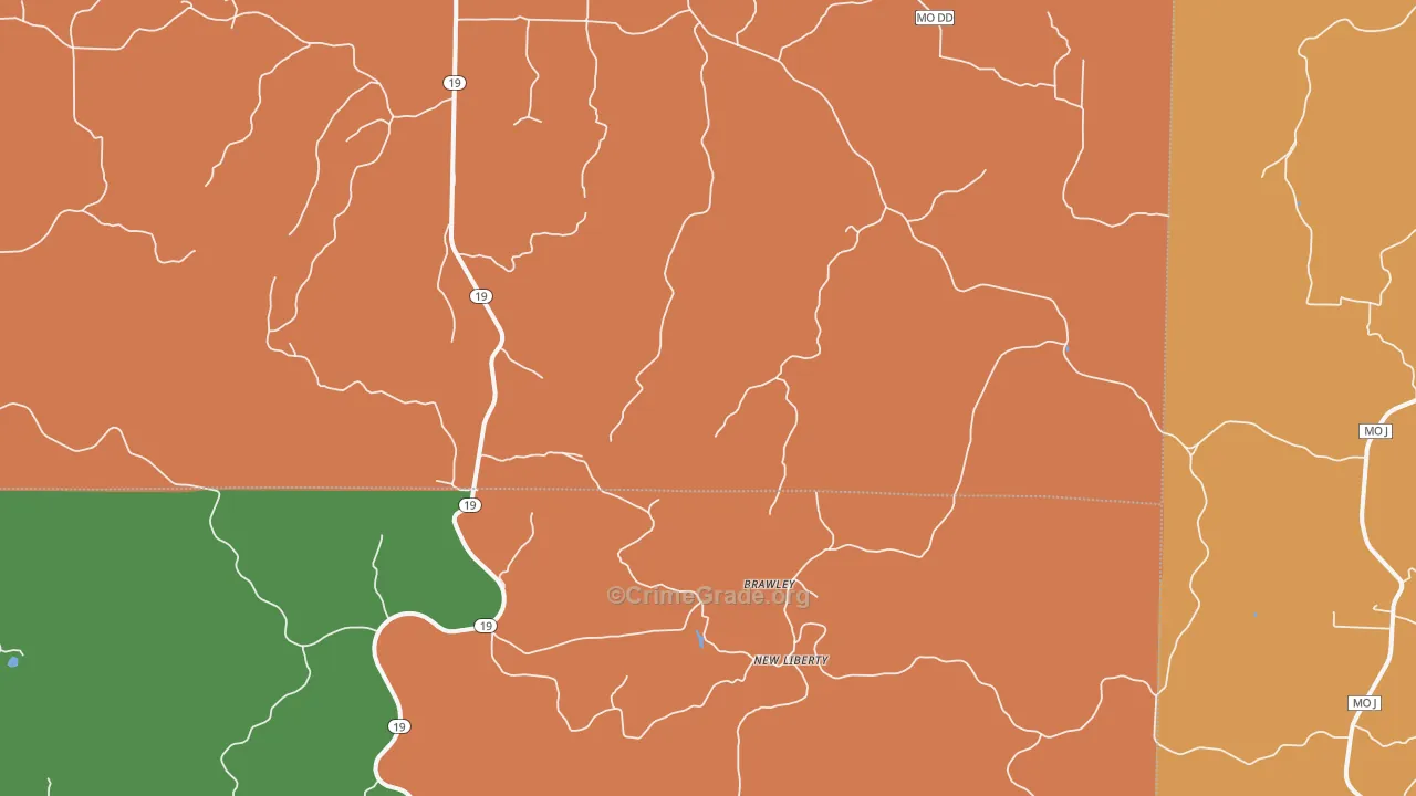 New Liberty, MO Map of Assault Rates