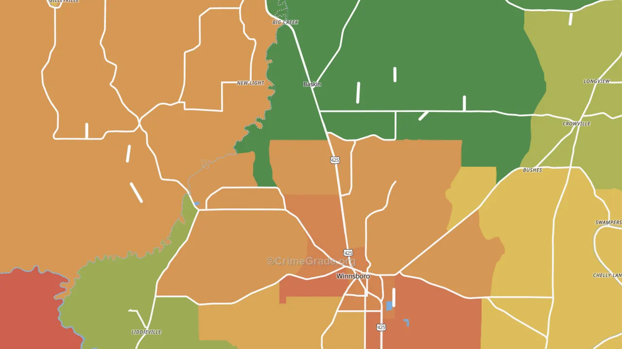 New Light, LA Map of Assault Rates