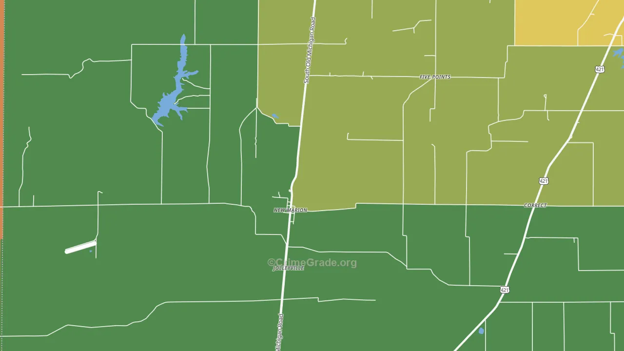 New Marion, IN Map of Assault Rates